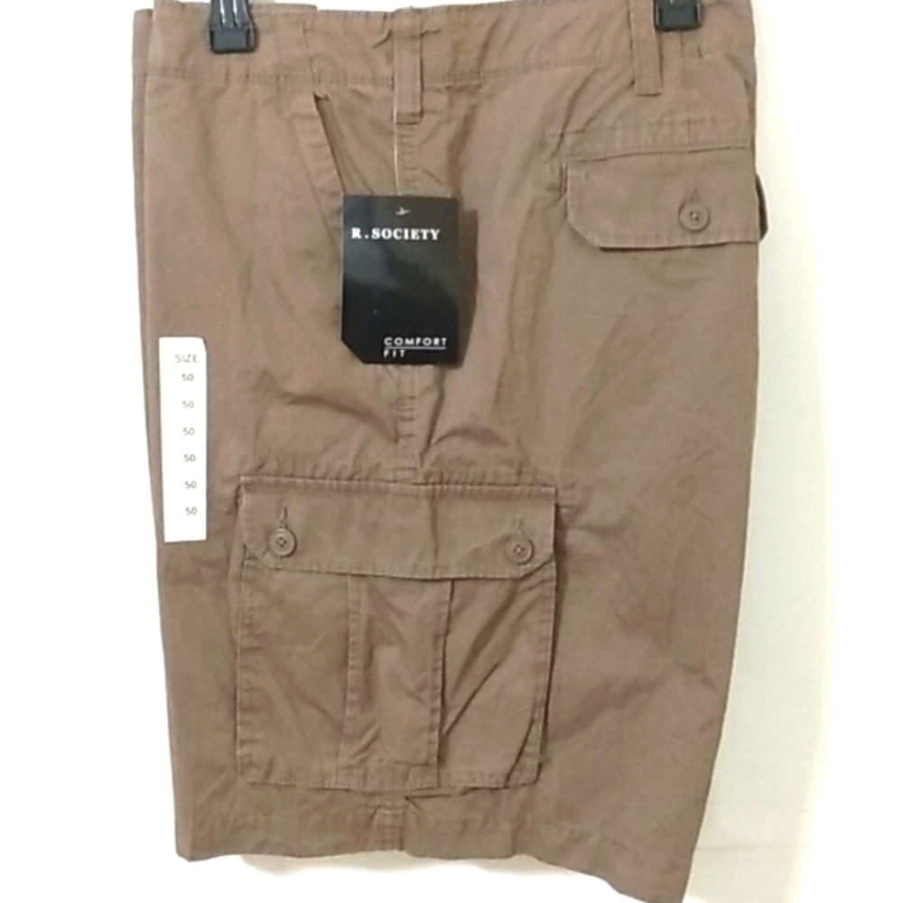R. SOCIETY BROWN CARGO SHORTS SIZE 50 NWT